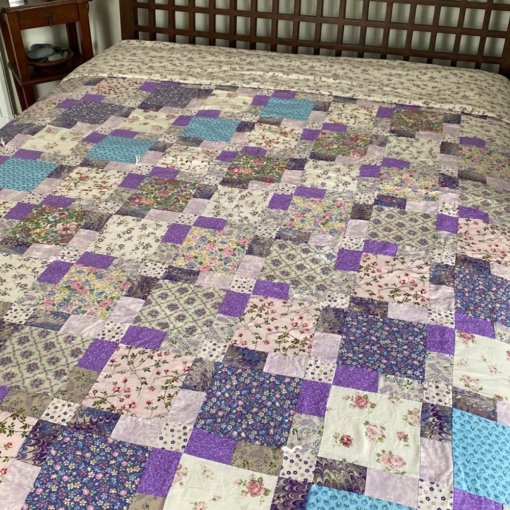New handmade patchwork quilt 80”x95” approx. (Queen)